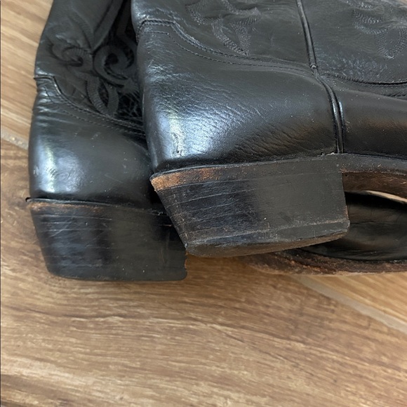 Justin Mens boots sz 10.5 D Style 1434 Western leather rodeo mid calf Black - Picture 4 of 7